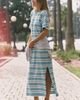 Daily Practice 100% Cotton Striped Maxi Dress - 1