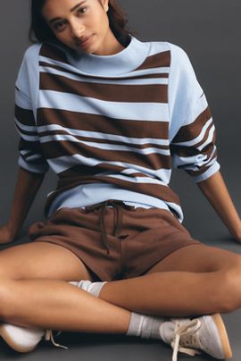 Daily Practice Cotton Mock-Neck Sweatshirt