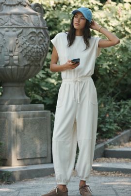 Daily Practice Short Sleeve Knit Jumpsuit