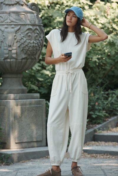 Daily Practice Short Sleeve Knit Jumpsuit