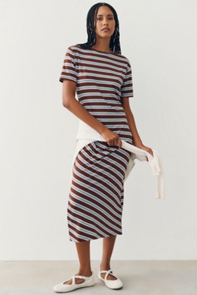 Daily Practice Striped T-Shirt Midi Dress