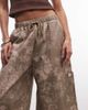 Daisy Street Daisy Street 2 in 1 low rise hibiscus floral pants with zip cut off in brown-Multi - 4