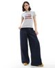 Daisy Street Daisy Street applique flag t-shirt in heather gray - 2