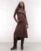 Daisy Street Daisy Street asymmetric midi skirt in brown set - 1