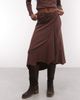 Daisy Street Daisy Street asymmetric midi skirt in brown set - 2