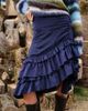 Daisy Street Daisy Street asymmetric ruffle midi skirt in navy - 2