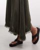 Daisy Street Daisy Street boho low rise slip skirt with lace detailing in khaki-Green - 4