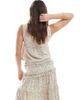 Daisy Street Daisy Street boho square tie neck top in ditsy floral - part of a set-Neutral - 3