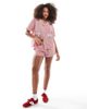Daisy Street Daisy Street boxer style shorts in red gingham - part of a set - 1