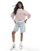 Daisy Street Daisy Street boxy fit sweatshirt in red stripes - 2