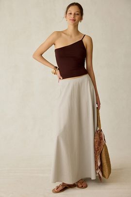 Daisy Street Daisy Street Buttermint Striped Cotton Maxi Skirt in Blue, Women's at Urban Outfitters