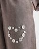 Daisy Street Daisy Street button heart wide leg sweatpants in gray - part of a set - 3