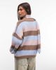 Daisy Street Daisy Street chunky sweater with matching scarf in pastel striped print-Multi - 3