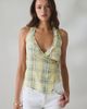 Daisy Street Daisy Street Daffodil Check Ruffle Wrap Halter Top in Yellow, Women's at Urban Outfitters - 1