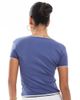 Daisy Street Daisy Street double layer v neck top in navy - 4