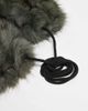 Daisy Street Daisy Street faux fur mittens in dark green - 2