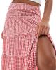 Daisy Street Daisy Street frill seam maxi skirt in red gingham - 3