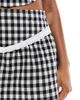 Daisy Street Daisy Street gingham a-line mini skirt with broderie edge in black - part of a set - 3