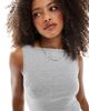 Daisy Street Daisy Street jersey boat neck top in gray - 4