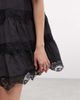 Daisy Street Daisy Street lace insert smock mini dress in gray-pink - 3