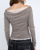 Daisy Street Daisy Street Lace Layered Long Sleeve Top in Grey, Women's at Urban Outfitters - 2
