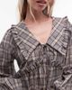 Daisy Street Daisy Street long sleeve smock maxi dress with big collar in gray-blue plaid - 3