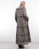 Daisy Street Daisy Street long sleeve smock maxi dress with big collar in gray-blue plaid - 4