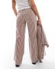 Daisy Street Daisy Street low rise baggy jeans in red and ecru stripe jeans - part of a set - 2