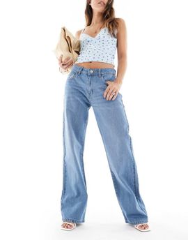 Daisy Street Daisy Street low rise baggy jeans in vintage blue wash