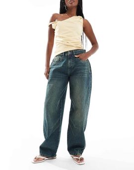 Daisy Street Daisy Street low rise barrel jeans in blue