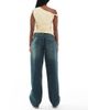Daisy Street Daisy Street low rise barrel jeans in blue - 2