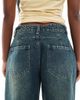Daisy Street Daisy Street low rise barrel jeans in blue - 4