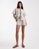 Daisy Street Daisy Street low rise boxy pull on shorts in brown and beige plaid - part of a set-Multi - 1