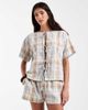 Daisy Street Daisy Street low rise boxy pull on shorts in brown and beige plaid - part of a set-Multi - 3