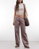 Daisy Street Daisy Street low rise boyfriend fit jeans in mauve-Purple - 1