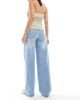 Daisy Street Daisy Street low rise boyfriend jeans in light blue wash - 2