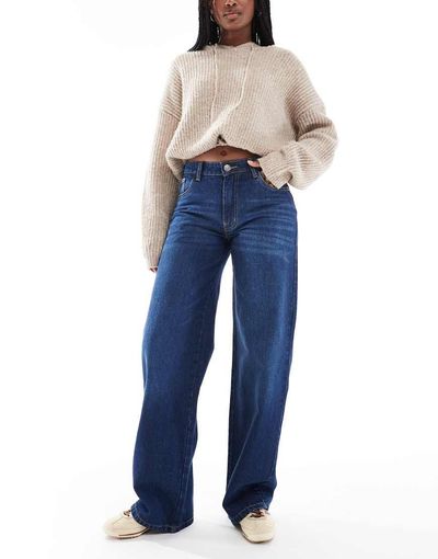 Daisy Street Daisy Street low rise boyfriend jeans in luna blue