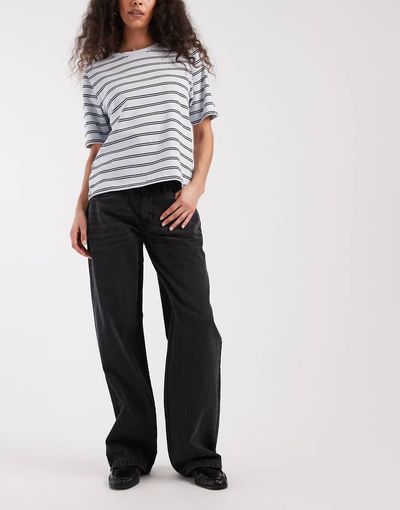 Daisy Street Daisy Street low rise boyfriend jeans in washed black-Multi
