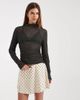 Daisy Street Daisy Street low rise jersey mini skort in cream polka dots-Multi - 1