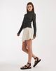 Daisy Street Daisy Street low rise jersey mini skort in cream polka dots-Multi - 3