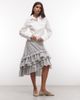 Daisy Street Daisy Street low rise midi skirt with ruffle detailing in blue stripe-MULTI - 1