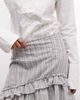 Daisy Street Daisy Street low rise midi skirt with ruffle detailing in blue stripe-MULTI - 3