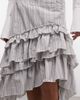 Daisy Street Daisy Street low rise midi skirt with ruffle detailing in blue stripe-MULTI - 4