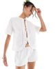 Daisy Street Daisy Street low rise mini boxer style shorts in white - part of a set - 1