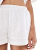 Daisy Street Daisy Street low rise mini boxer style shorts in white - part of a set - 4