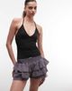 Daisy Street Daisy Street low rise shirred broderie mini rara shorts in gray wash - 1