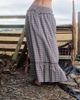 Daisy Street Daisy Street low rise shirred midi skirt with ruffle hem in multi check - 3