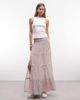Daisy Street Daisy Street low rise tiered maxi skirt in pink polka dot-Multi - 1