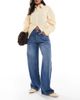 Daisy Street Daisy Street luna mid rise relaxed straight leg jeans in blue - 1