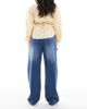 Daisy Street Daisy Street luna mid rise relaxed straight leg jeans in blue - 2